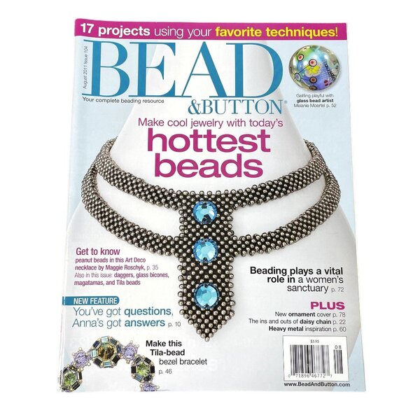 Bead & Button Magazine Jewelry Crafting Book u August 2011 Issue 104 - Picture 1 of 8